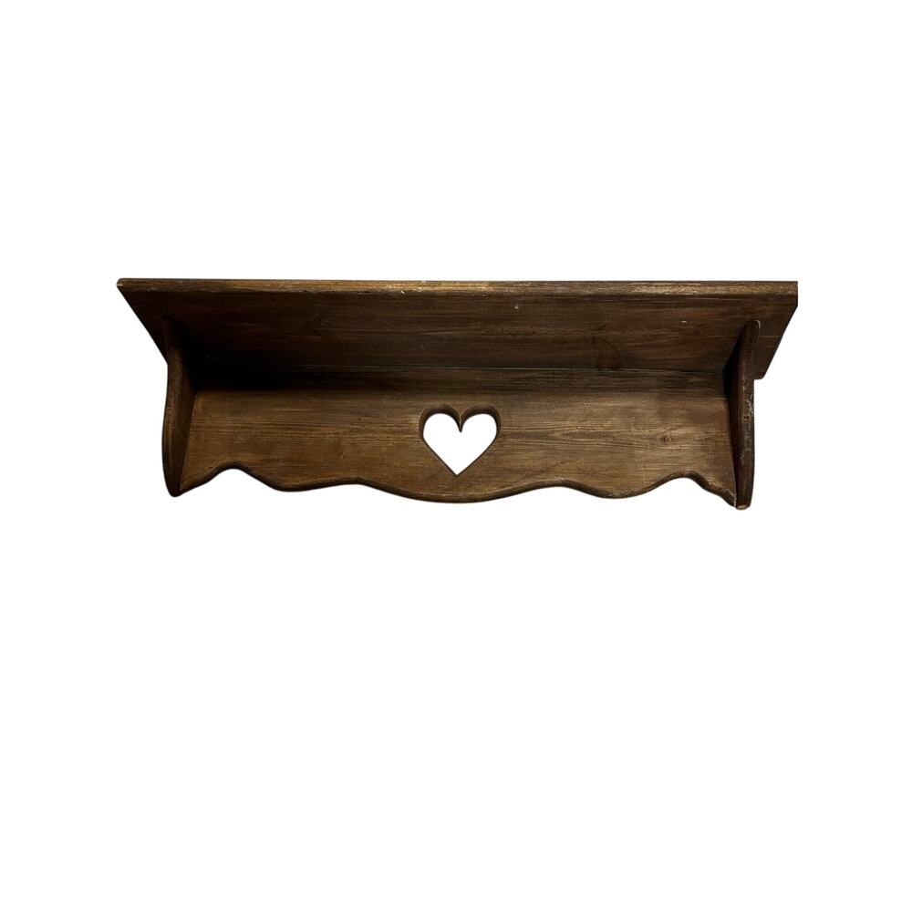Vintage heart country cut out shelf